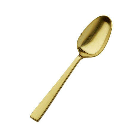 Bon Chef Roman, Table Serving Spoon, Matte Finish, 18/10, 8.75" - Gold Matte , set of 12 S3704GM